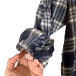 Heritage 1981 Blue Plaid Long Sleeve Cotton Button Down Shirt Dress Women Sz M Photo 3