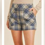 Paper Crane Shorts Plaid Flannel High Rise Autumn Size Small Photo 0