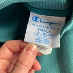 Champion Cropped Green Sweatshirt Small Photo 5