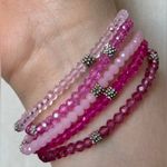 5 piece Pink Beaded Bracelet Set Photo 1