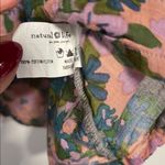 Natural Life  COTTON FLORAL BLOUSE SMALL/MEDIUM GREEN BLUE Photo 3