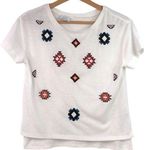 ZARA , Trafaluc - Embroidered White Tee - Small Photo 0