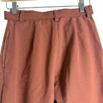 Rachel Comey  Rust Brown Belted Pleated Straight Leg High Rise Pants Size 00 Photo 9
