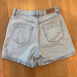 ZARA  Denim Shorts Light Wash High Rise Mom Size 6 Photo 2