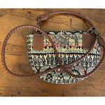 Sakroots Small Crossbody Bag Braided Strap Boho Artsy Purse Stained Glass Print Photo 6