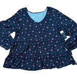 Torrid NWT  Long Sleeve Tiered Shirt SZ 2 Vintage Slub Dark Romantic Goth Emu Photo 0