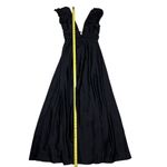 Lulus NWOT  Women's I'm All Yours Black Satin Cutout Ruffled Maxi Dress M Formal Photo 5