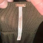 Free People olive green waffle oversized cozy M elevated basics top Photo 4