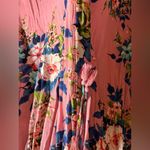 Xhilaration  Pink and Blue Floral Maxi Dress cottagecore coastal cowgirl ruffles Photo 3