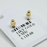 Bebe Real 14k Gold Studs Tiny Earrings Pink Cubic Zirconia 3mm Aretes De Niña New Photo 1