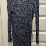 BCBGMAXAZRIA New  Blue Long Thin Sweater Dress with Side Slits Photo 0