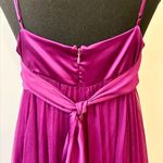 Saja 100% Silk Chiffon Flowy Empire Waist Dress Size 10 Pink Photo 4