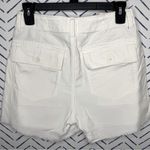 Gap High Waist Utility Short Frayed Ivory Sz 2 Photo 1