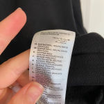 Adidas EUC | women’s black white striped fleece lined crewneck — large Photo 4