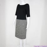 Talbots black gray half sleeve back V neck dress, 6 Photo 15