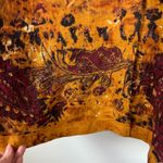 Coldwater Creek  Button‎ Down Shirt Jacket 2X Orange Brown Embellished Paisley Photo 2