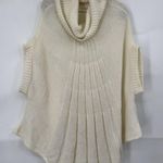 Wool Alpaca Blend Poncho Sweater O/S Ivory Cowl Neck Granolagirl Minimalist Size undefined Photo 0