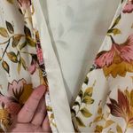 Haver + Blair Floral Smocked Blouse XL Gold Thread Boho Flutter Sleeve Top Photo 4