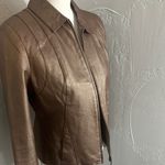 Outfit JP Metallic Brown Leather Jacket with Sheen – Size S Photo 2