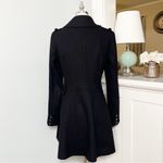 via spiga Black Wool Fit & Flare Skating Peacoat Dressy Winter Pea Coat XS 2 Photo 5