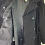 Eddie Bauer Black Wool Cashmere Blend Double Breasted Pea Coat Photo 9
