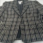 Worthington  Black and Cream Plaid Blazer Photo 8