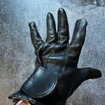 Women's Deerskin Motorcycle Gloves Black Photo 1