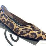 Rothy's The Point Brown & Tan Leopard Animal Print Flats Shoes Size 9 Photo 0