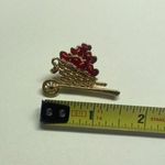 Gold Tone Heart Cart Rickshaw Pin Marked Avon Valentine’s Day Photo 4