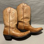 Smoky Mountain Women’s Beige Leather Western Pull on Boots Size 8 snip toe Tan Photo 2