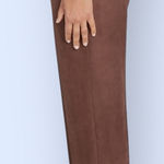 Alfred Dunner NWT  Brown Faux Suede Slimming Tummy Control Pant, 16W Photo 0