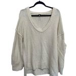 Free People Brookside Sweater Pullover Oversized Knit in Cream Size Medium Photo 1