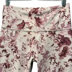 Leggings Athletic Workout Athleisure Yoga Pants Floral Pink Mauve Flaws Size none Photo 2