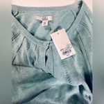 Croft & Barrow Women’s Turquoise Long Sleeve Cardigan Lightweight Size PXL NWT Photo 6