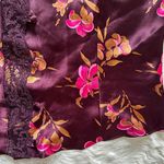 Victoria's Secret Victoria’s Secret Cami Vintage Gold Label Lace Trim Button Front Floral Purple M Photo 5