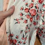 Morgan Lane x FabFitFun Robe Satin Floral Print Long Sleeve Tie Waist White S/M Photo 2