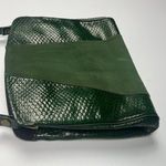 Vintage Green mixed media Town & Country shoes brand animal pattern purse Photo 1