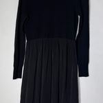 Sundance  Dress Size XS‎ Womens Black Jillian Wool Silk Long Sleeve Mixed Media Photo 0