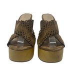Veronica Beard  Gaynor Clog‎ Sandals Suede Scalloped Hazelwood Brown Size 10 Photo 4