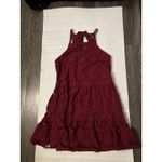 Xtraordinary  Lace Maroon Mini Dress M Formal Special Occasion Cocktail Coquette Photo 4