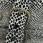 Leslie Fay Vintage  Belted Animal Print Dress Size 16P Button Up Photo 2