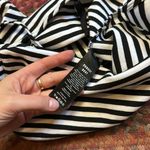 NWOT SUNDAY BEST BLACK WHITE STRIPE CAMI V NECK THONG BODYSUIT ONE PIECE Size M Photo 3