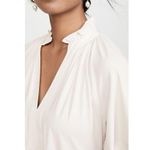 Amanda Uprichard  Saffron Dress 3/4 Sleeve Ruffle Tiered Midi white xs Photo 4