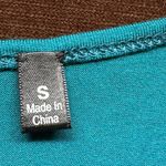 Black Sacks Fifth Avenue Teal Blue Sleeveless Tiered Satin Ruffle Blouse Sz S Photo 6