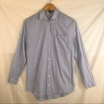 ATM Striped Button Down Boyfriend Shirt Sz XS Blue Nautical Classic City Girl White Photo 0
