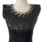 Spy Zone Exchange Sequined Mini Dress With Cutout Back Black Photo 5