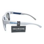 True Religion  White Sunglasses with Blue Mirrored Lenses New Photo 2