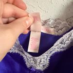 Victoria's Secret Y2K  Purple Satin Pink Lace Nightie Tank Womens M Sleepwear Photo 4