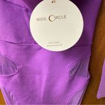 NEW Miss Circle Barrett Mesh Long Sleeve Bandage Midi Dress Purple Medium M NWT Photo 10