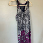 Apt. 9  Pajama Silky Intimate Slip Sleeveless Dress Purple White Small Photo 5